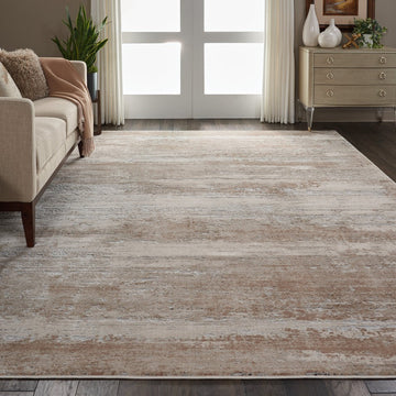 Rustic Textures RUS03 Modern Abstract Distressed Shimmer Carved Hi-Low Textured Durable Polyblend Short-Pile Beige/Ivory/Taupe Rug-Nourison-Rug Love - The Most Loved Rug Store